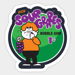 Sour Grapes Bubble Gum Sticker